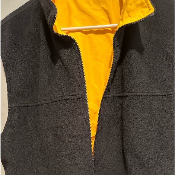 Port Authorities Men Charger Vest Black Yellow Reversible Zip Wind Water Res  M - Picture 4 of 10